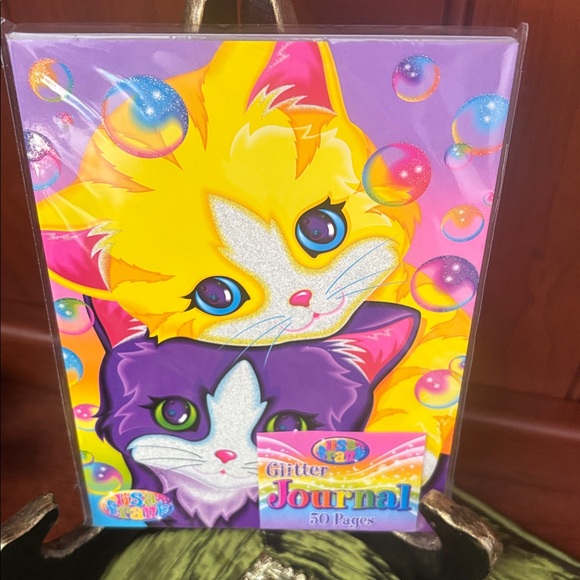 Lisa Frank Other - Lisa Frank Purple and Yellow Glitter Cat Journal NWT